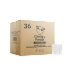Toaletní papír, bílá, bambusový, 3-vrstvý, malé role, 36 rolí, CHEEKY PANDA LQTOILT36