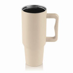Termohrnek s brčkem, béžová, 1,2 l, s rukojetí, 1605TER031