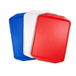 Plastový tác, obdélníkový, 43x28 cm, modrý