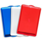 Tác, modrý, plastový, hranatý, 43x28 ??cm