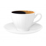 Šálek s podšálkem "Oslo", bílá, 10 cl, sada 6 ks, ROTBERG 1210OSL002