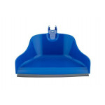 Lopatka na smetí "Handrix", modrá, s gumovým okrajem, BONUS B505