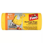 Pytle na odpadky "Premium handles Aromatic", žlutá, s vůní broskve, 20 l, 30 ks, FINO