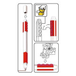 Gelové pero, červená, 0,7 mm, sada s minifigurkou, LEGO 52602