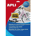 Etiketa, žlutá, 210 x 297 mm, voděodolná, polyester, 20 ks/bal., APLI 12877