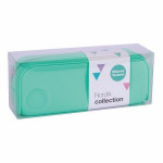 Penál "Nordic", tyrkysová zelená, se zipem, silikon, APLI 18414