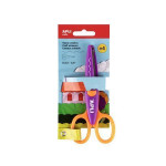 Nůžky kreativní "Curved", fialová-oranžová, obloučky, 13,5 cm, APLI 19998