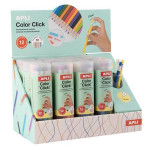 Mechanická pastelka "Color Click", displej/12 ks, 12 různých barev, sada, APLI 20079
