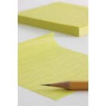 Samolepicí bloček "CLASSIC", žlutá, linkovaný, 100 x 150 mm, APLI 13370