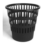 Odpadkový koš, černá, 15 l, mřížka, VICTORIA