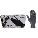 Ochranné rukavice, černá, jednorázové, nitrilové, vel. M, 100 ks, nepudrované, 3,6 g