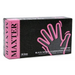 Ochranné rukavice, černá, jednorázové, nitrilové, vel. XL, 100 ks, nepudrované, 3,6 g