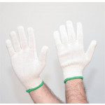 Ochranné rukavice, přírodní bílá, pletené, velikost XXL, směs bavlny a polyesteru, 12 párů,SF0001-11