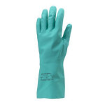 Ochranné rukavice, zelená, nitrilové, chemicky odolné, zdrsněné, vel. 8/M, 5508