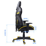 Herní židle Marvo CH-133, černá, odnímatelné polštářky, polohovatelné