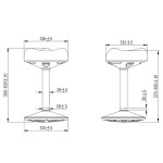 Powerton ERGO BALANC Kancelářská ergonomická stolička, šedá