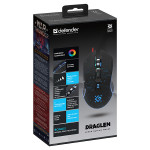Defender DRAGLEN GM-907 Myš drátová, černá, 7200DPI