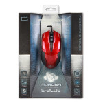 E-blue Auroza G Myš drátová, červená, 3000DPI