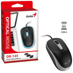 Genius DX-123 Myš drátová, černo-šedá, 1200DPI