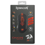 Redragon Origin Myš drátová USB, černo-červená, 4000DPI