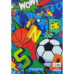 Sešit "Fantasy colours", A4+, čtverečkovaný, 52+2 listů, Double Ball, MITAMA 62164-90051