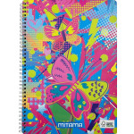 Spirálový sešit "Fantasy colours", A4+, linkovaný, 60 listů, motýl, MITAMA 62620-90064