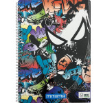 Spirálový sešit "Fantasy colours", A4+, linkovaný, 60 listů, skate, MITAMA 62620-90067