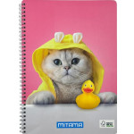 Spirálový sešit "Fantasy colours", A4+, linkovaný, 60 listů, kočka, MITAMA 62620-90070