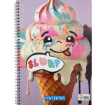 Spirálový sešit "Fantasy colours", A4+, linkovaný, 60 listů, zmrzlina, MITAMA 62620-90073