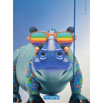 Desky s gumičkou "Animal", hroch, MITAMA 62730-90087