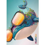 Sešit "Animal", A4, čtverečkovaný, 40+2 listů, velryba, MITAMA 62732-90103