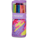 Penál plný "Glitter Roll", Comics, rolovací, fialová, MITAMA 62908-90158