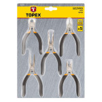 Sada kleští z z tvrzené oceli, 32D755, Obsahuje 5 nejčastěji používaných typů kleští, TOPEX