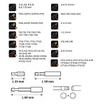 Sada speciálních bitů, 06-104, 100 ks, s držáky, NEO TOOLS