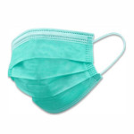 Jednorázová rouška, zelená, 3-vrstvá, univerzální, 50ks, Dispomask, DOPRODEJ