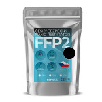 Nano pratelný respirátor, FFP2, černý, univerzální, 5ks, Nanolab, DOPRODEJ
