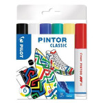 Set dekorativních popisovačů "Pintor M", 6 barev klasik, 1,4 mm, PILOT