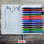 Gelové pero "EnerGelX BL107", světle zelená, 0,35 mm, stiskací mechanismus, PENTEL BL107-KX