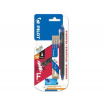 Roller "Frixion Point Clicker", modrá + 3x náplň, 0,25 mm, vymazatelný, PILOT BLRT-FRP5-L+S3-BT