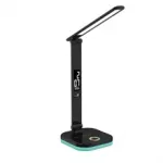 Platinet PDL711RGBB stolní LED lampa stmívatelná, bezdrátové nabíjení, hodiny, černá