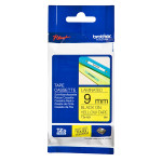 Brother originální páska do tiskárny štítků, Brother, TZE-621, černý tisk/žlutý podklad, laminovaná, 8m, 9mm