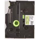 Brother originální páska do tiskárny štítků, Brother, TZE-C31, černý tisk/signální žlutý podklad, laminovaná, 5m, 12mm