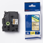 Brother originální páska do tiskárny štítků, Brother, TZE-PR851, černý tisk/zlatý podklad, laminovaná, 8m, 24mm