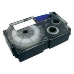 Casio originální páska do tiskárny štítků, Casio, XR-6WE1, černý tisk/bílý podklad, nelaminovaná, 8m, 6mm