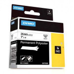 Dymo originální páska do tiskárny štítků, Dymo, 1734523, černý tisk/bílý podklad, 5.5m, 24mm, RHINO permanentní polyesterová D1