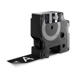 Dymo originální páska do tiskárny štítků, Dymo, 1734525, S0718290, černý tisk/žlutý podklad, 3.5m, 24mm, RHINO nylonová flexibilní