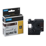 Dymo originální páska do tiskárny štítků, Dymo, 1805418, bílý tisk/hnědý podklad, 5.5m, 19mm, RHINO vinylová profi D1