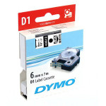 Dymo originální páska do tiskárny štítků, Dymo, 43613, S0720780, černý tisk/bílý podklad, 7m, 6mm, D1