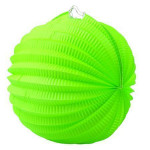 Papírový lampion, zelená, kulatý, 22 cm, 1018014007-14
