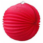 Papírový lampion, červená, kulatý, 22 cm, 1018014007-15
